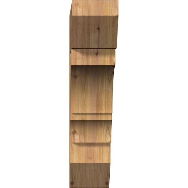 Balboa Slat Smooth Bracket, Western Red Cedar, 5 1/2W X 24D X 24H